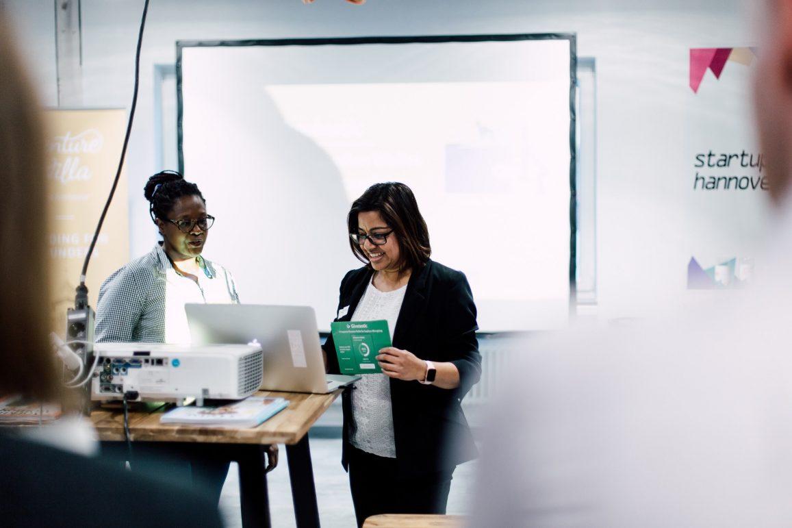 Co-founders Avare Stewart (CEO and Chief Data Scientist) and Vidya Munde-Mueller (CEO and Co-Founder) of Givetastic.