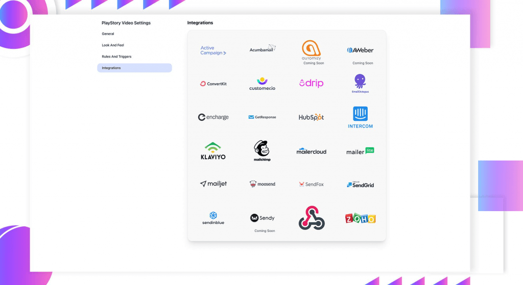 Playstory integration page